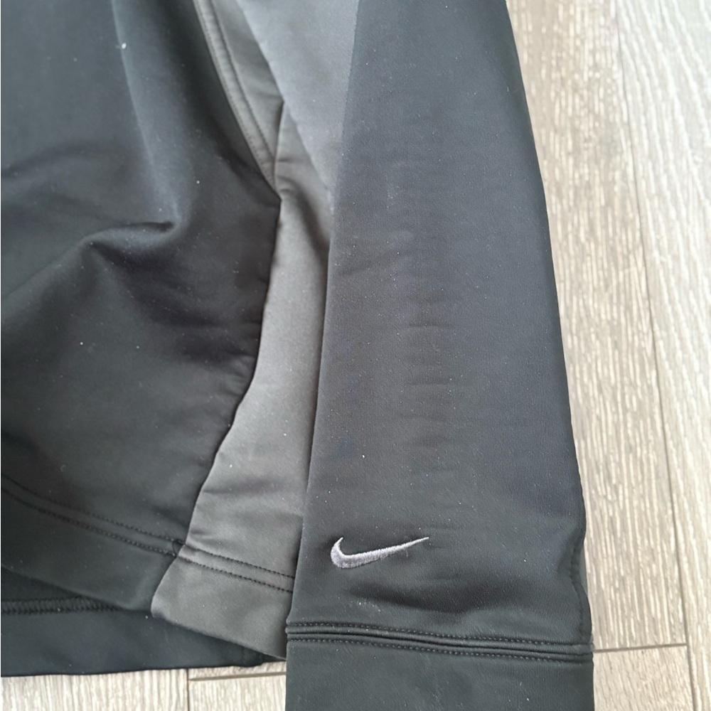 Nike Men's Black and Gray Performance Midlayer Jacket with Yellow Highlights - Picture 3 of 4